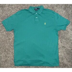 Polo by Ralph Lauren Men's Size Large L Teal/Green Polo Cotton Shirt
